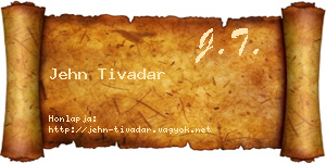 Jehn Tivadar névjegykártya